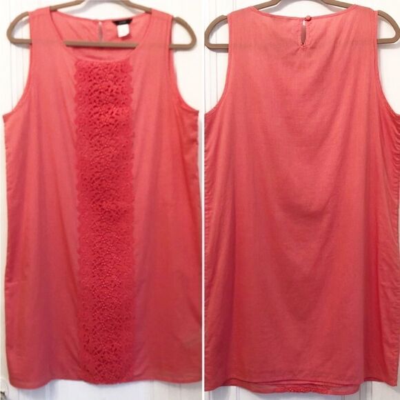 J. Crew Pink Coral Garden Lace Sleeveless
Shift Dress - Picture 9 of 16